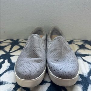 Gray Low-Profile Sneakers with Perforated Texture